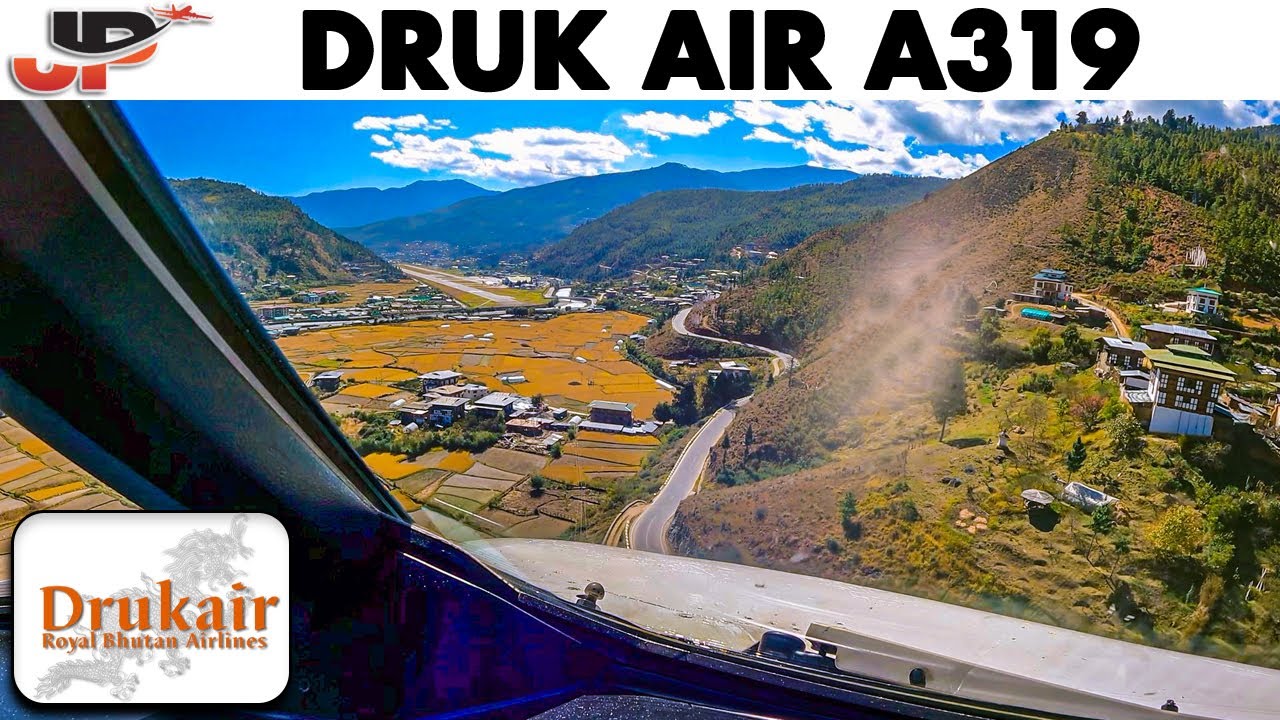 World's Craziest Airbus Landing |  Paro Airport Bhutan