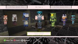 Minecraft skin pack 1 DLC Xbox 360 Kinect 720P gameplay