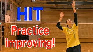 Practice improving spike hits!【volleyball】