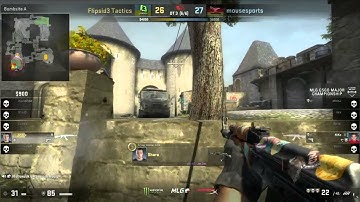Quad Kill, 4 HP, CRAZY 4OT - Flipsid3 Tactics vs mousesports MLG CS:GO Major Championship: Columbus