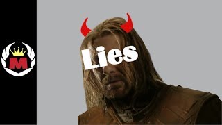 Game Of Thrones Why the Starks are Liars, Turncloaks and Oathebreakers
In Game Of Thrones why are the Starks Lairs, Turncloaks and Oathebreakers. Weather its Robb breaking wedding oathe or Eddard / Ned lying about Jon and the Lyanna the starks as a house are mixed in with these themes. Lets explore that!
Music Movin by Joakim Karud & Blue Wednesday
Patreon: https://www.patreon.com/kingmckay
Twitter: https://twitter.com/twkingmckay
Game of Thrones is an American fantasy drama television series created by showrunners David Benioff and D. B. Weiss. It is an adaptation of A Song of Ice and Fire, George R. R. Martins series of fantasy novels, the first of which is titled A Game of Thrones. It is filmed in a Belfast studio and on location elsewhere in Croatia, Iceland, Malta, Morocco, Northern Ireland, Spain, Scotland, and the United States, and premiered on HBO in the United States on April 17, 2011. The series has been renewed for a sixth season, which will premiere on April 24, 2016
FAIR USE NOTICE
This video may contain copyrighted material; the use of which has not been specifically authorized by the copyright owner. We are making such material available for the purposes of criticism, comment, review and news reporting which constitute the fair use of any such copyrighted material as provided in the NZ Copyright Act 1994. Notwithstanding the provisions of the 42 section, the fair use of a copyrighted work for purposes such as criticism, comment, review and news reporting is not an infringement of copyright. Game Of Thrones Why the Starks are Liars, Turncloaks and Oathebreakers