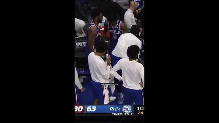 Maxey and Harden Arguing Over Game Six Loss