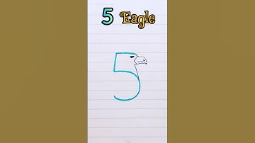 How to draw 🦅 an eagle with number 5 easy for beginners. #drawing #art #shorts