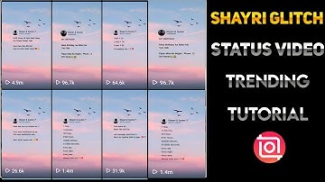 Instagram trending Shayari || Alightmotion Status video editing || Shayari Glitch Status tutorial ||