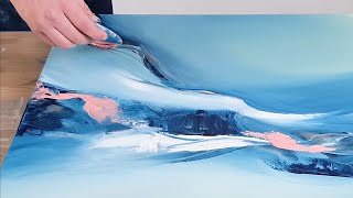 Abstract Acrylic Painting Demo  MUST SEE!! Abstract Landscape  How to Paint