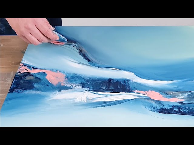 Abstract Acrylic Painting Demo - MUST SEE!! Abstract Landscape - How to Paint