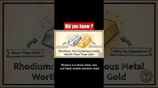 why is Rhodium more expensive than Gold? 🤔