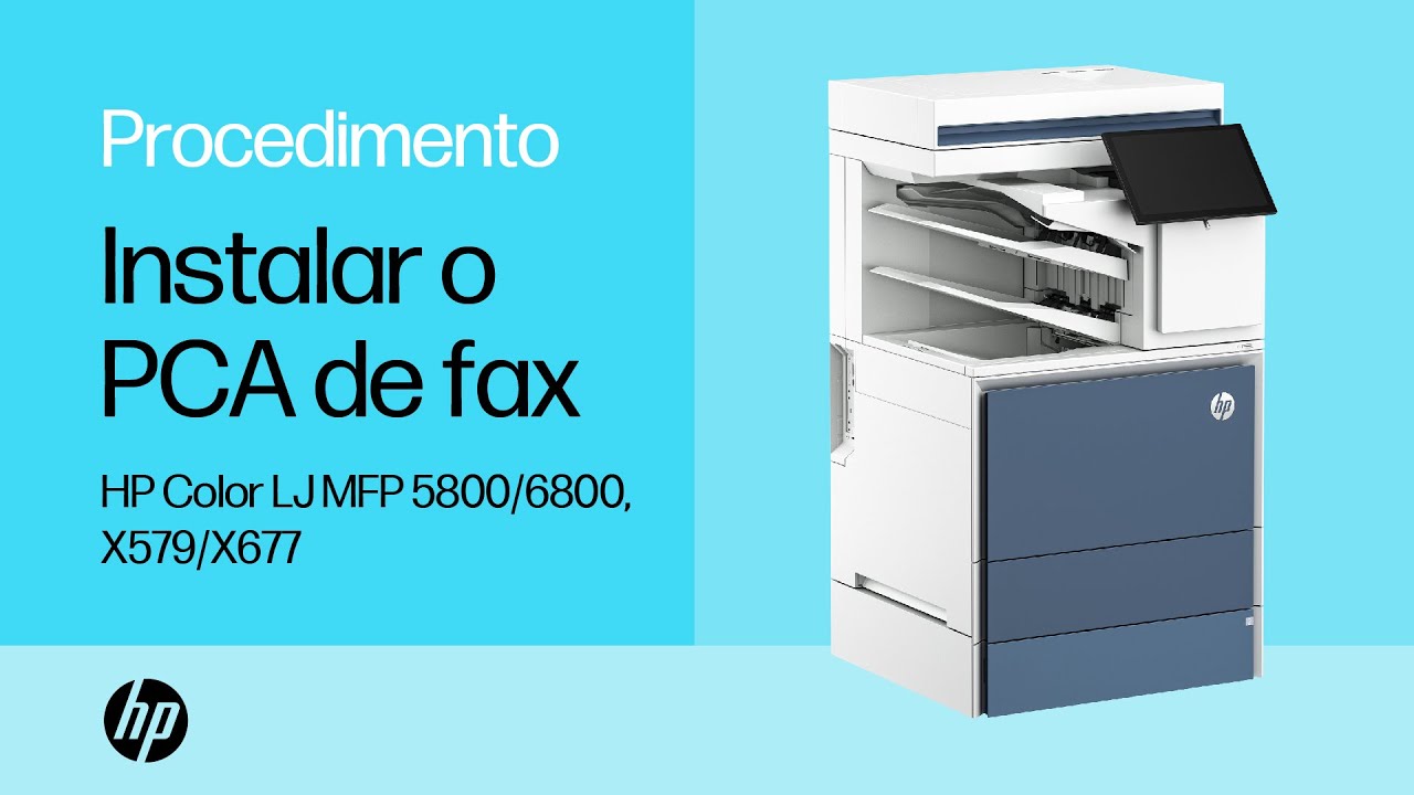 Colorflow X579 Instalar o PCA de fax | HP Color LaserJet MFP 5800/6800, X579/X677 ...