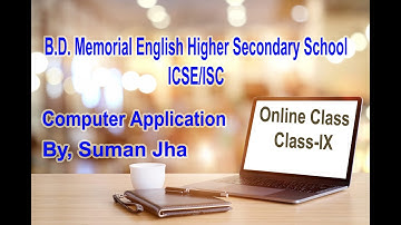 Class-IX,Computer Application,chapter-3,part-1