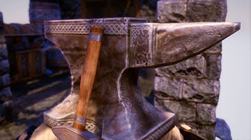 3D Fantasy blacksmith diorama in Unreal Engine