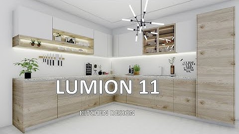 L- Shaped Modular Kitchen Design Ideas & Details/ LUMION 11 / kitchen designs / modern kitchen
