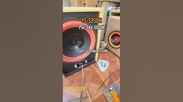 TPA3255 YS S350H Subwoofer 12 Inch Test 34v 500w PSU #shorts