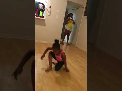 Little sister does gymnastics and twerks her butt off in this video!
