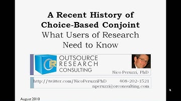 Recent History of Choice-Based Conjoint - ORConsulting.com Video