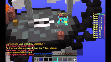 #25 Cubecraft Team-Skywars Hacker DuckDuFF [Anti knockback + Kill aura] [BANNED]