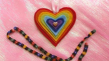 How To Make A Colourful  Rainbow Heart Of Felt - DIY  Tutorial - Guidecentral