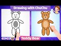 How to Draw a Cute Dancing Teddy Bear? - Step by Step Drawing with ChuChu - ChuChuTV Learning Videos