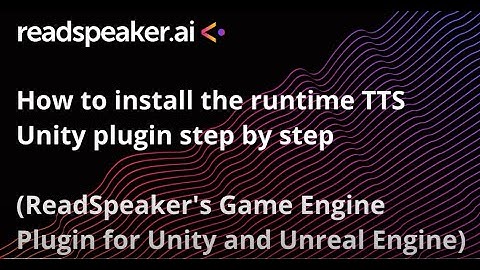 Coding section Unity tutorial (TTS plugin installation video)