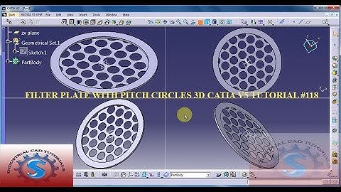 FILTER PLATE DRAWING || CATIA V5 3D PRACTICE DRAWING || BASIC TUTORIAL FOR BEGINNERS #118