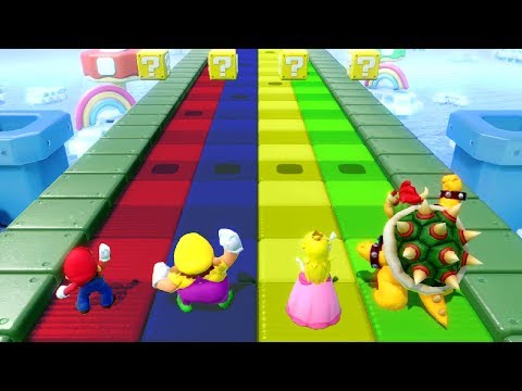 Super Mario Party Minigames — Mario Vs Bowser Vs Peach Vs Wario