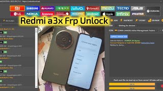 Redmi A3x Frp Remove Unlock Tool || Redmi A3x Google Account Bypass Unlock Tool 2025 Android 14/15