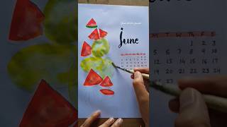 June Month Calendar drawing ideas#drawing#paintng#art#trending #youtube#love#viral #2023#calendar