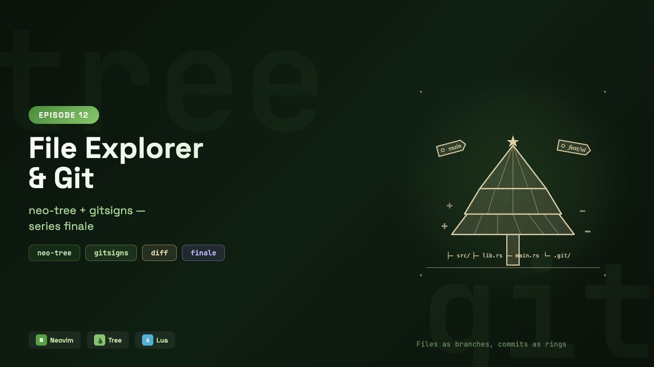 Neovim Series Finale: neo-tree File Explorer & gitsigns Git Workflow ...