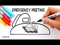 How to draw AMONG US EMERGENCY MEETING (step by step)