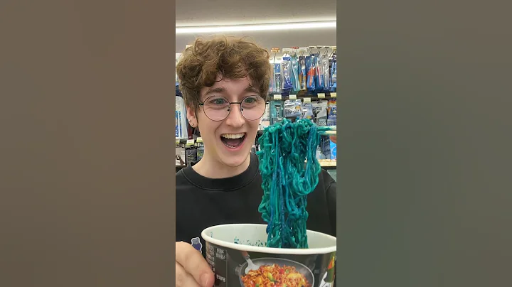 Eating EVERY blue food in a Korean Convenience Store - part 1🔵🇰🇷 #korea #ramen #conveniencestore