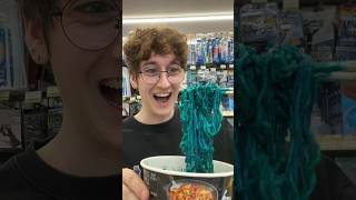 Eating EVERY blue food in a Korean Convenience Store - part 1🔵🇰🇷 #korea #ramen #conveniencestore