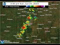 Central Indiana Radar Loop from June 25, 2023 Severe Thunderstorms