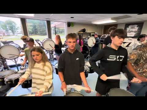 Fall 2025 Faith Academy Charter School drum line rehearsing “Winter Wonderland” for the parades