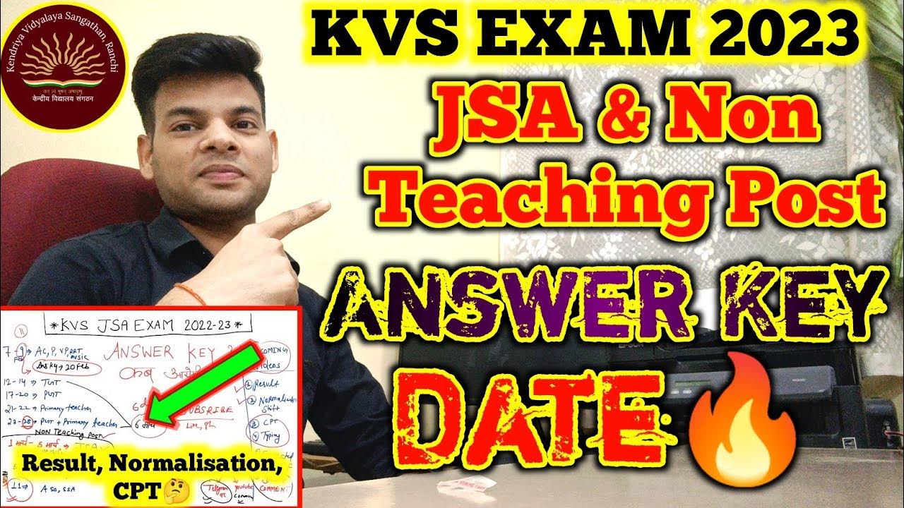 Kvs Jsa & Non Teaching Post Answer Key Update🔥 Kvs jsa Answer key 2022