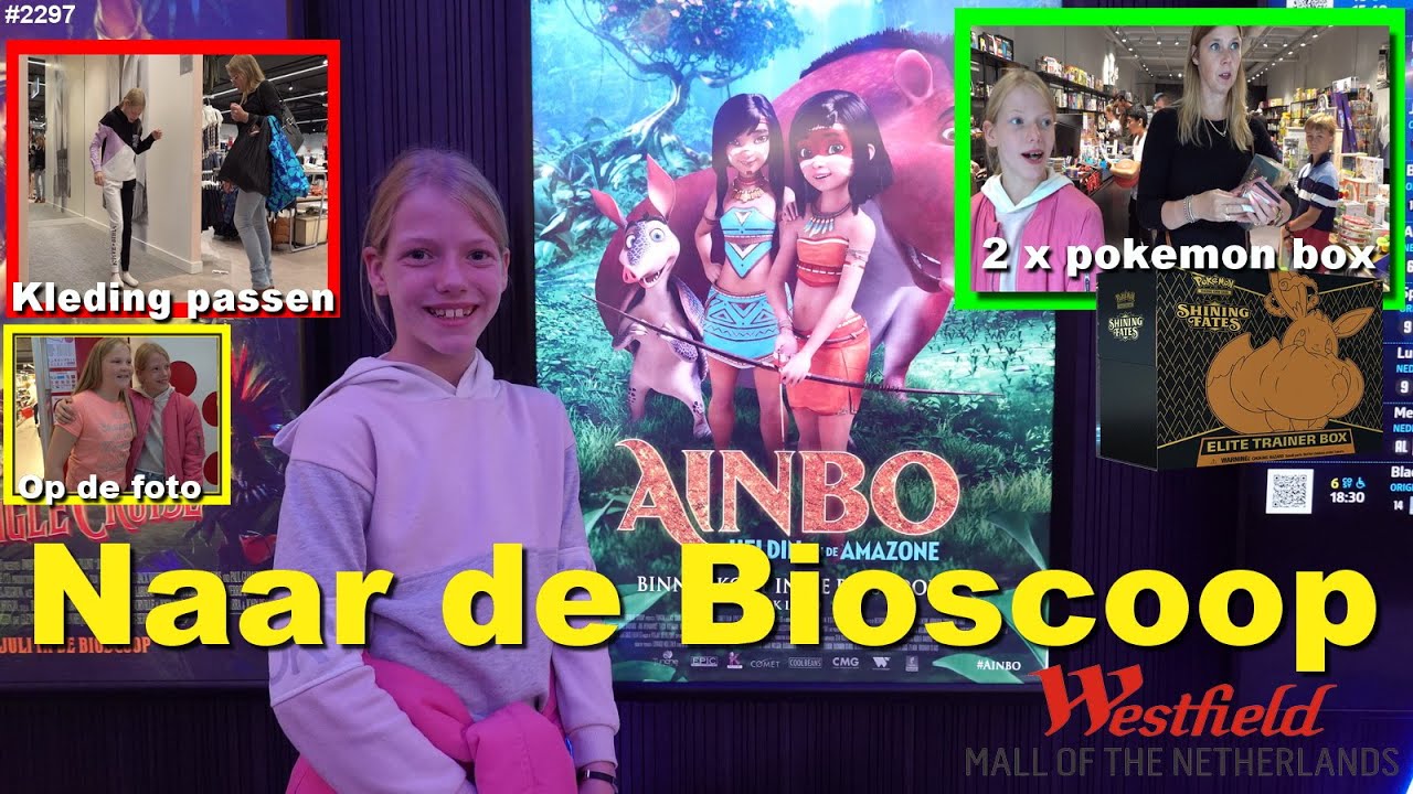 Naar de BIOSCOOP in de WESTFIELD MALL OF THE NETHERLANDS. 2 x POKEMON