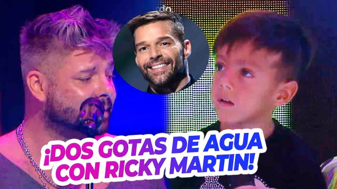 ¡RICKY MARTIN X2! Padre e hijo son fans del cantante y sorprendieron con su parecido en cara y canto