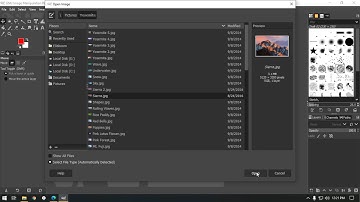 How to open file using GIMP