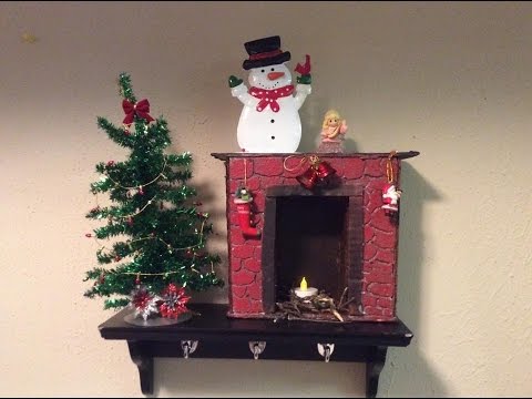 Chimenea decorativa,navidad ,carton y porespan youtube