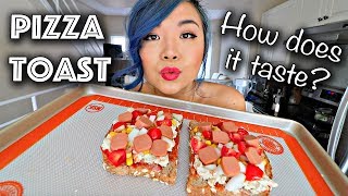 VEGAN PIZZA TOAST... how does it taste?! (Easy Vegan Recipe)