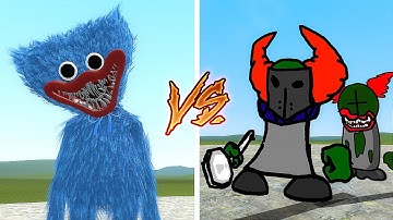 TEAM HUGGY WUGGY vs TEAM TRICKY DEMON Strength Comparison - GarrysMod Sandbox