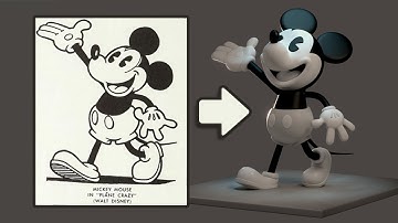 YOU can 3D Model this! Classic Mickey Mouse | Nomad Sculpt Full Tutorial Part 1