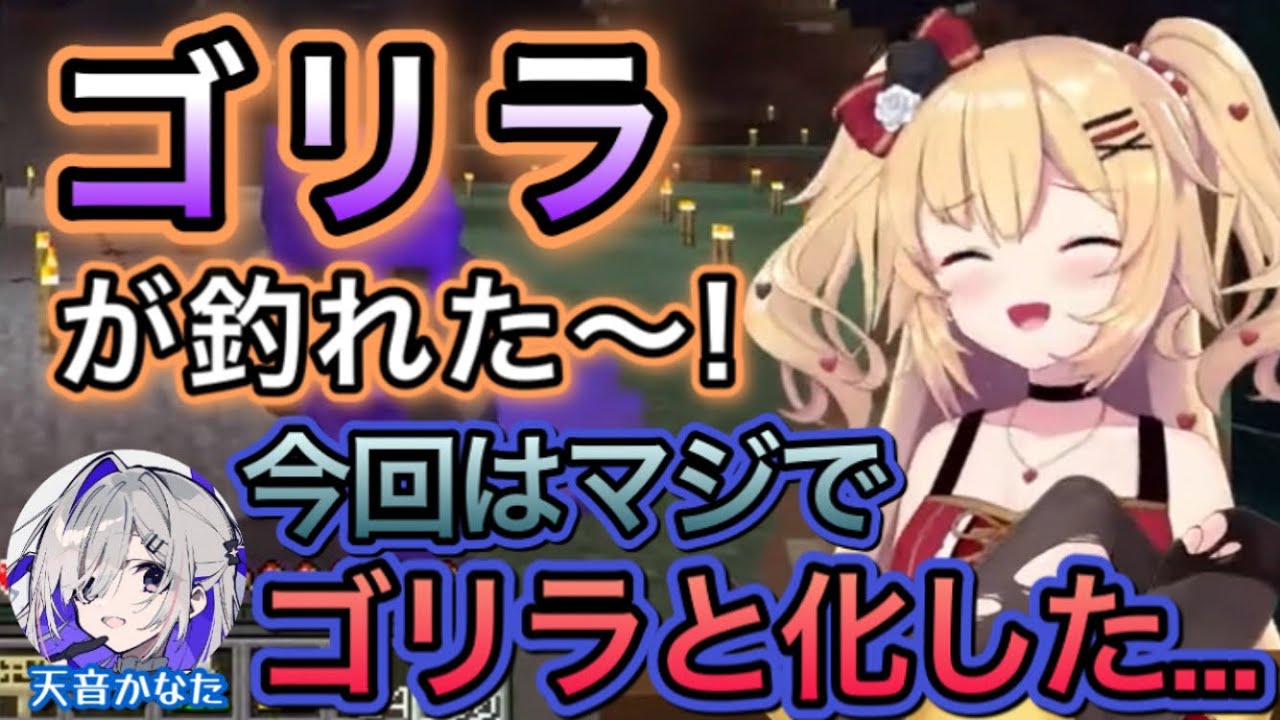 動物釣り堀に落ちたゴリラ（かなた）を釣るはあちゃま【赤井はあと,天音かなた/切り抜き】