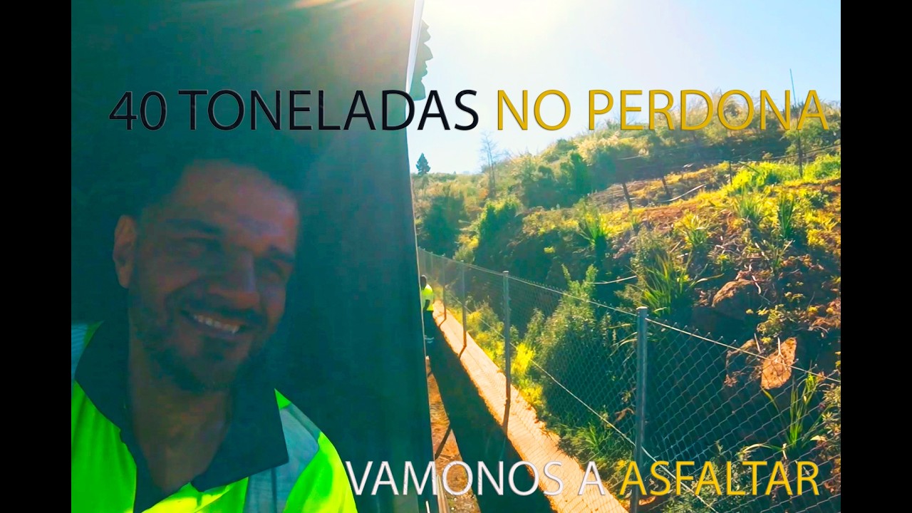 40 TONELADAS NO PERDONAN  | Descargando asfalto con Mercedes Actros