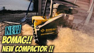 New equipment coming in !!! New compactor !!!! ( Bomag )job ready for concrete !!!