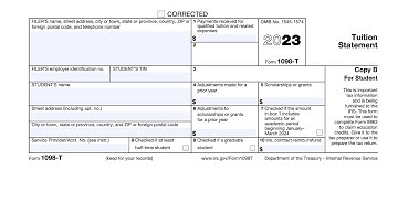 IRS Form 1098-T walkthrough (Tuition Statement)
