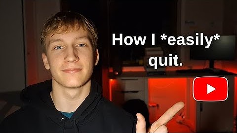 Breaking your Youtube addiction is pretty easy.