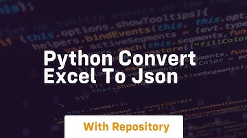 python convert excel to json
