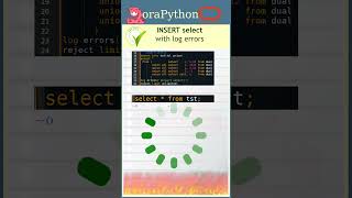 INSERT select with log errors in oracle. #Shorts #OracleTutorial