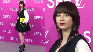 広瀬すず、黒のセットアップ姿を披露！　ミニ丈のスカートに「一目ぼれ」 ルイ・ヴィトン「SEE LV」展レセプションイベント（ルイ・ヴィトン「SEE LV」展 ／広瀬すず）