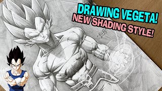 New Shading Technique Drawing Vegeta dragonball