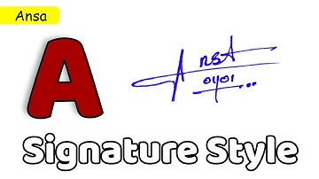 ✅ Ansa Name Signature Style | A Signature Style | Signature Style of My Name Ansa
